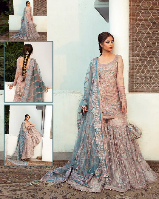 Faiza Saqlain Formal Wedding Collection- Tea Pink