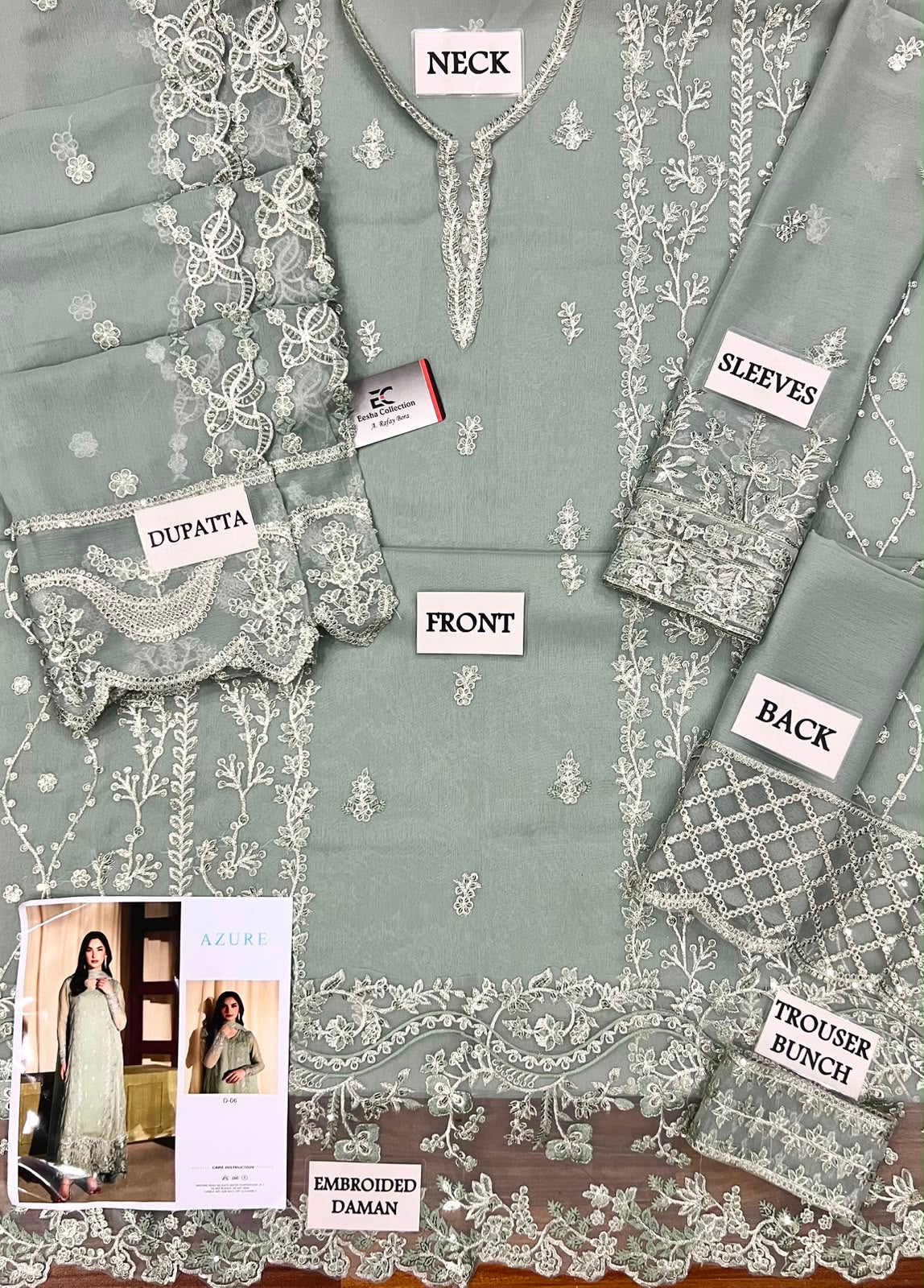 AZURE CHIFFON EMBROIDERED COLLECTION