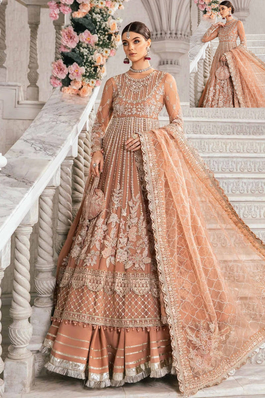 Maria.B Mbroidered Luxury Formal Wedding Collection – Ash Peach