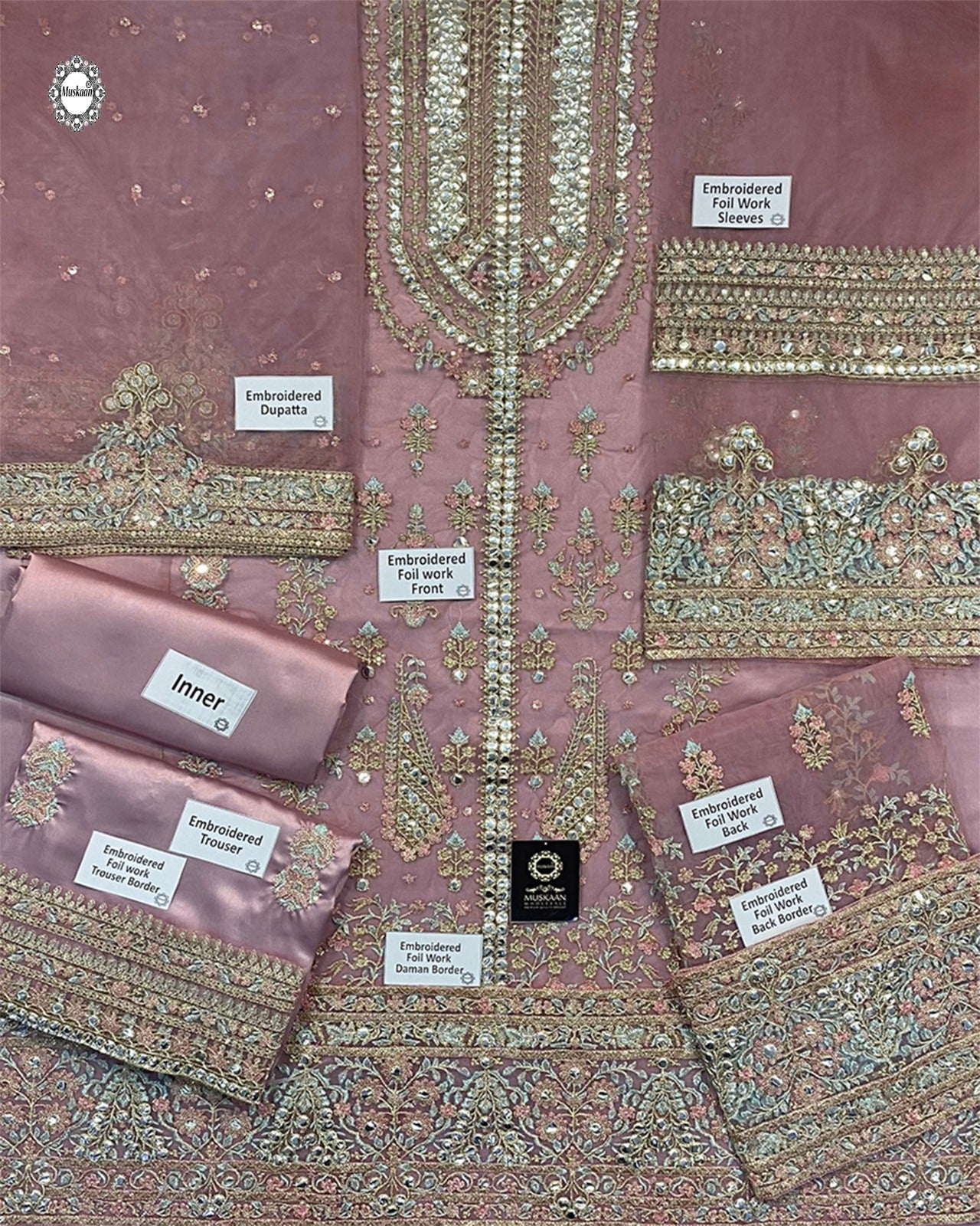 Ali Xeeshan Luxury Wedding Formal Collection- Tea Pink