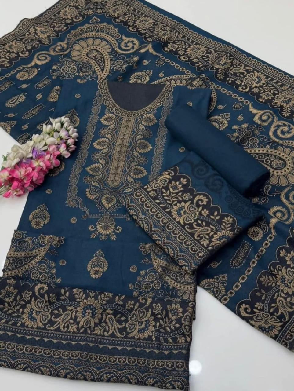 PASHMINA JACQUARD 3-PIECE SUIT WINTER COLLECTION