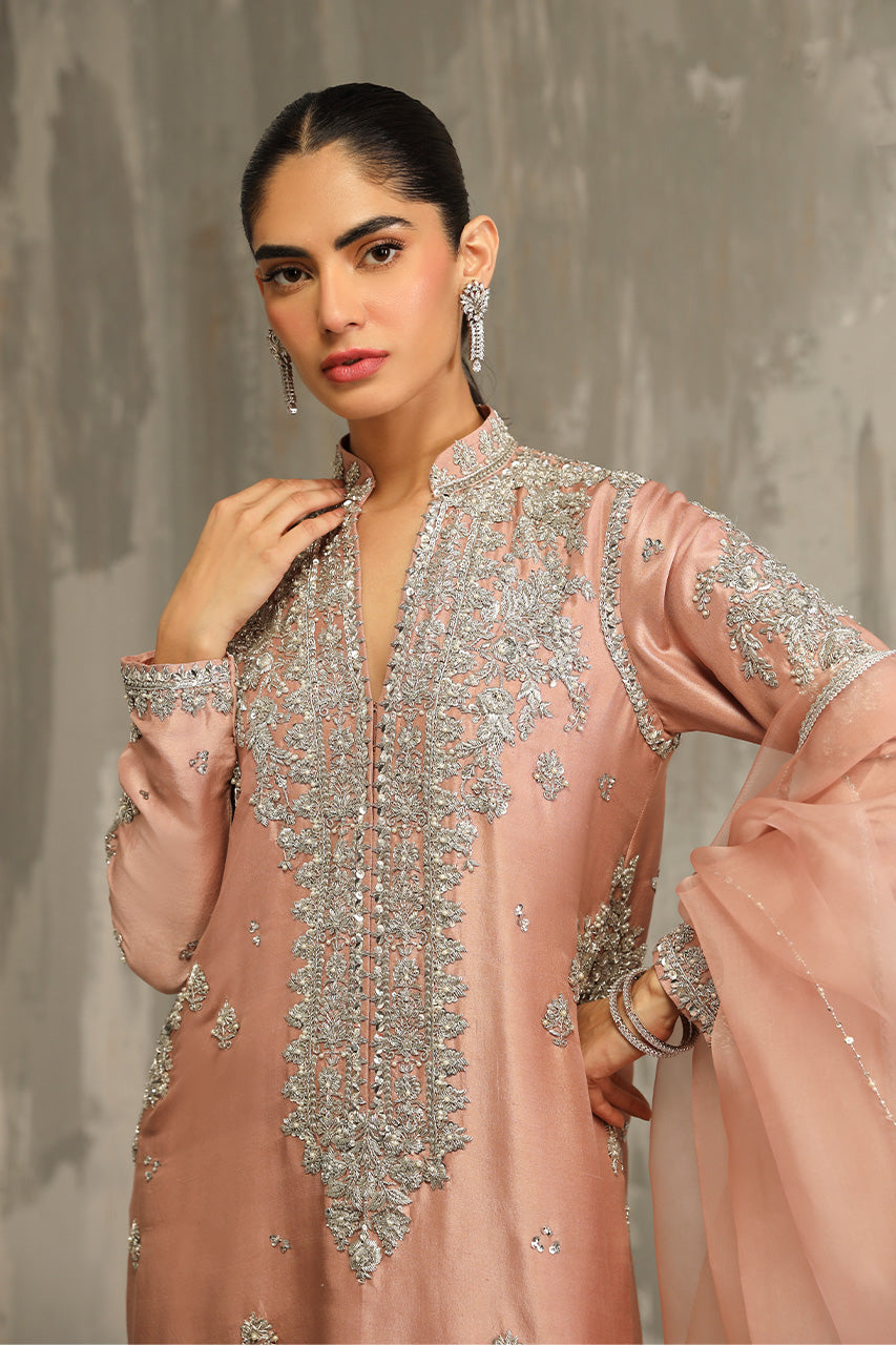 Nida Azwer Luxury Formal Wedding Collection- Tea Pink