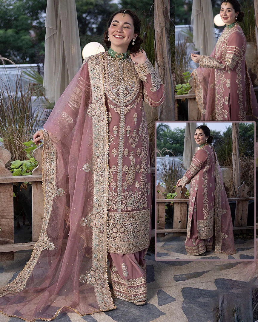 Ali Xeeshan Luxury Wedding Formal Collection- Tea Pink