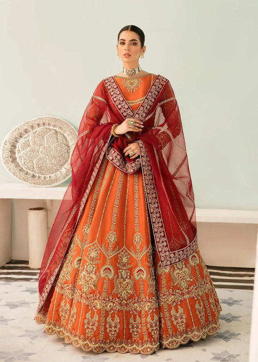 AKBAR ASLAM* RUEDAD E SAHRA MEHENDI MAYO ravishing blush long Maxi & Frock