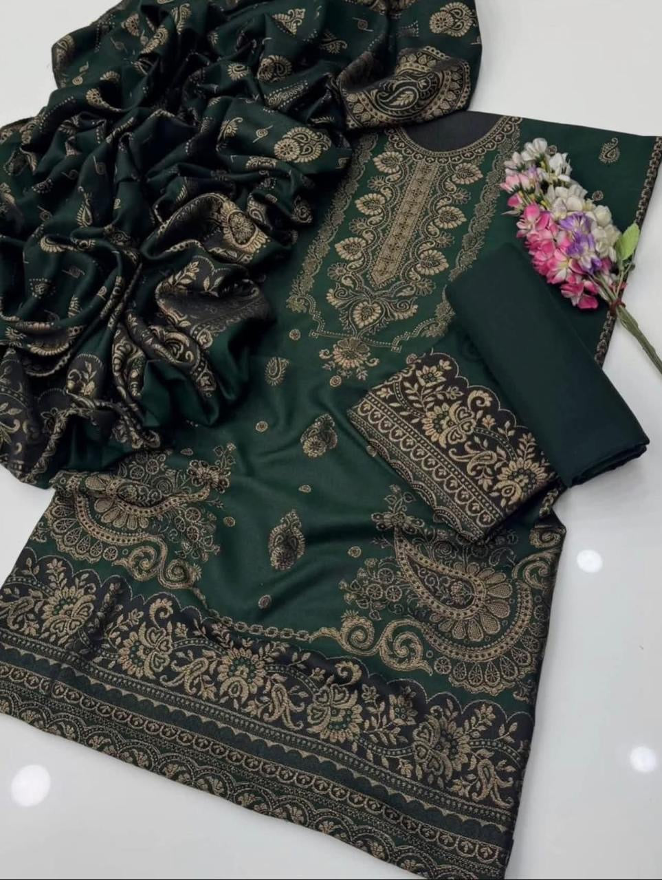 PASHMINA JACQUARD 3-PIECE SUIT WINTER COLLECTION
