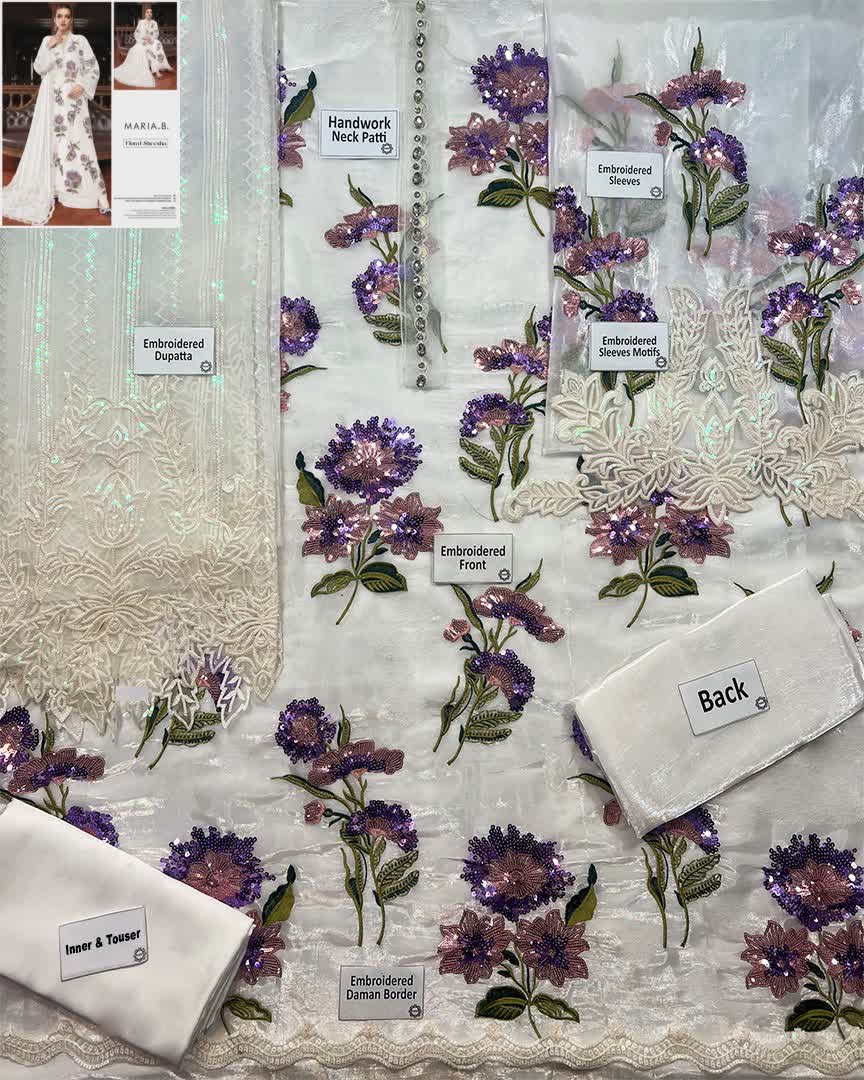 Maria.b Luxury Formals - Floral Sheesha