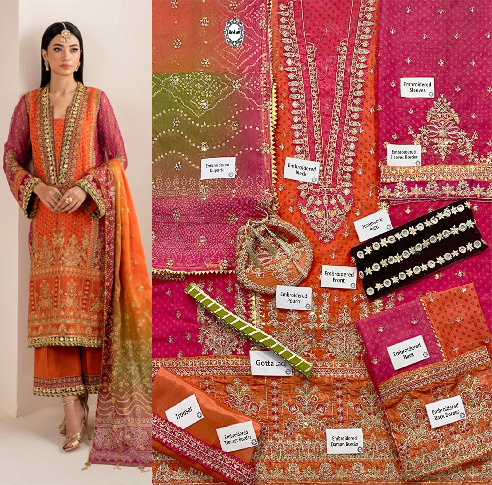 Baroque Luxury Chiffon Formal Wedding Collection – Mehndi Vibes