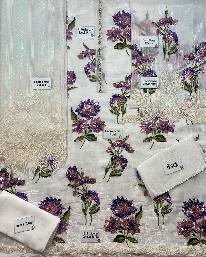 Maria.b Luxury Formals - Floral Sheesha