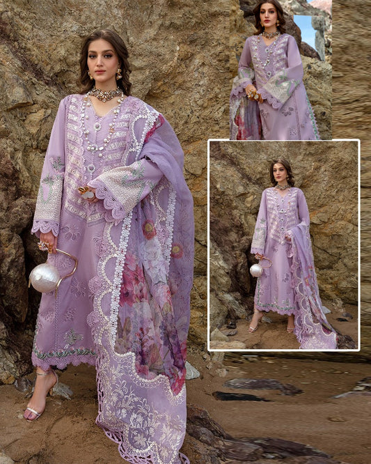 Crimson Embroidered Chikankari Lawn Collection-Lilac