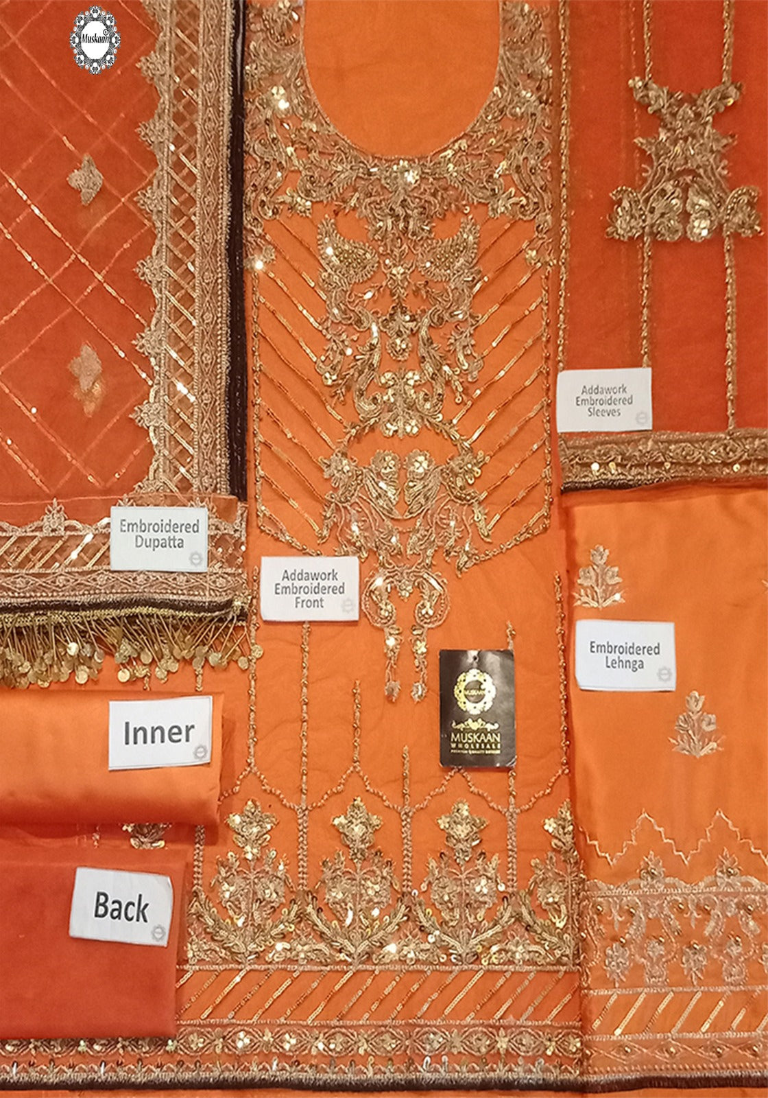 Ansab Jahangir Formal Wedding Wear Collection- Orange