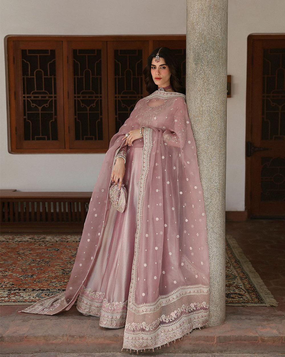 Faiza Saqlain Luxury Formals Wedding Maaxi -Tea Pink