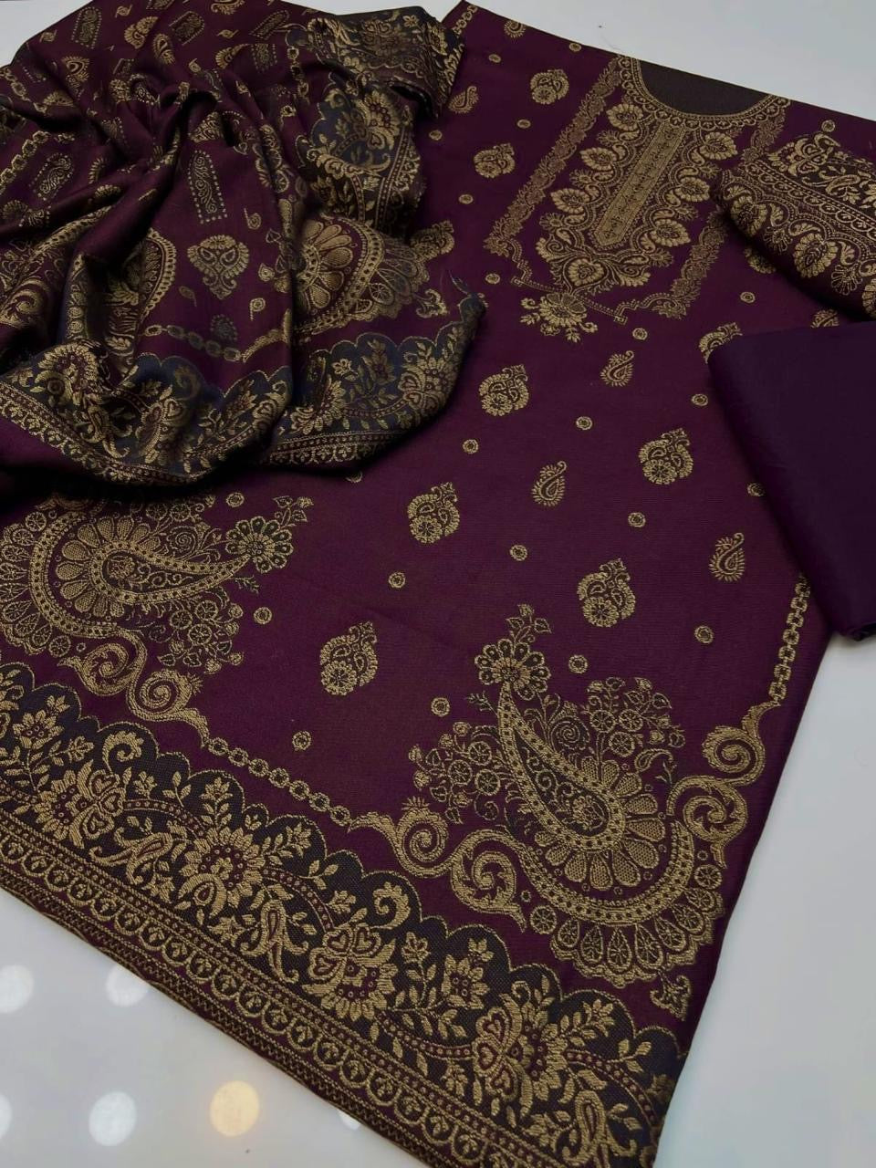 PASHMINA JACQUARD 3-PIECE SUIT WINTER COLLECTION