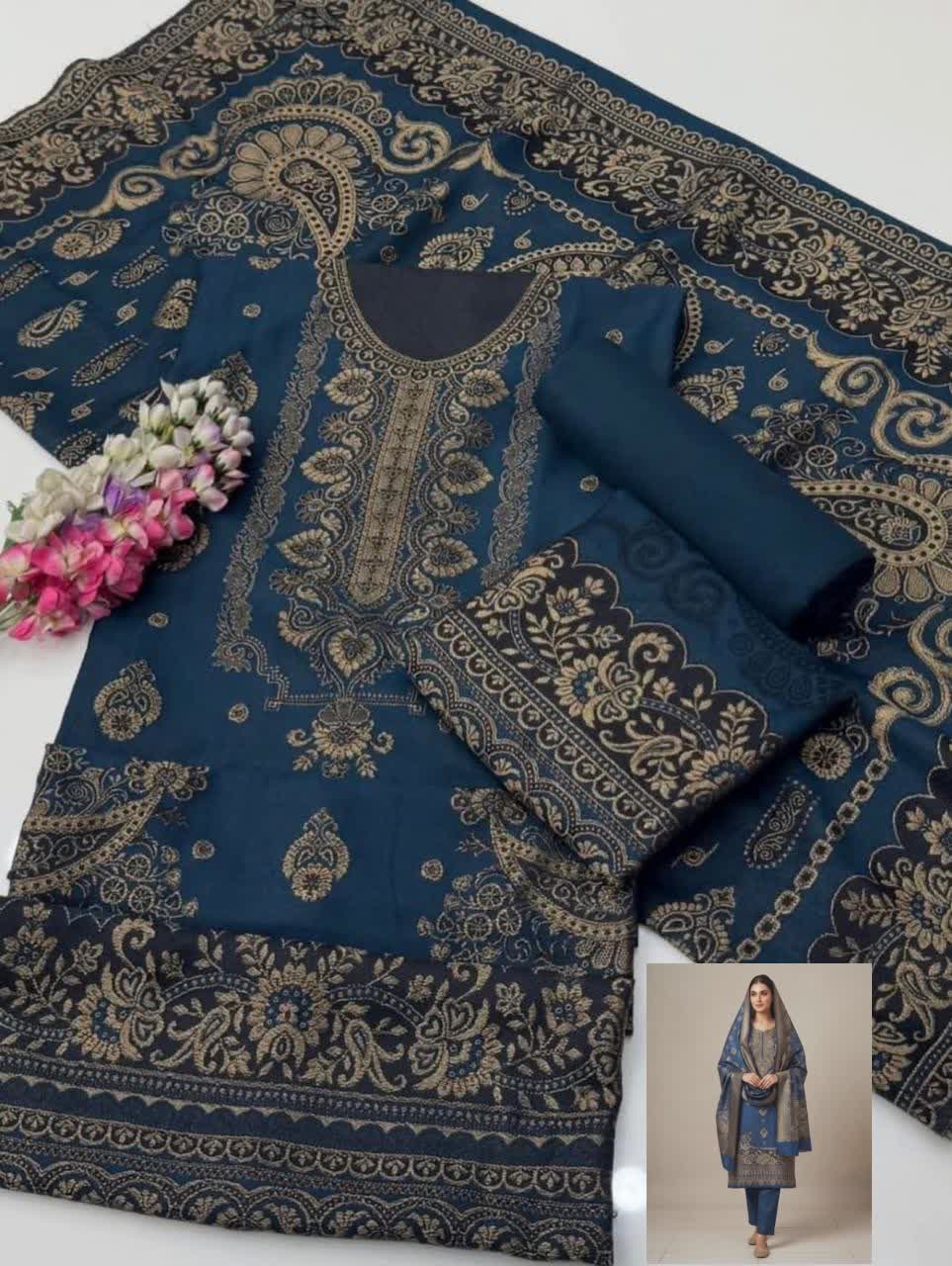 PASHMINA JACQUARD 3-PIECE SUIT WINTER COLLECTION