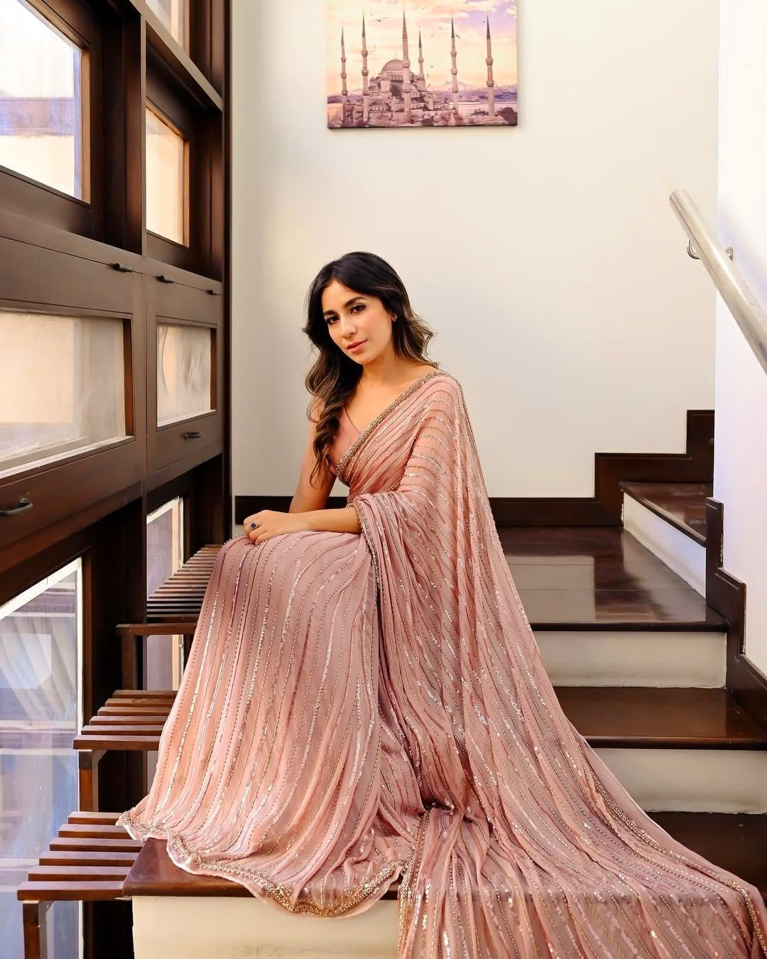 EMBROIDERED CHIFFON SAREE COLLECTION