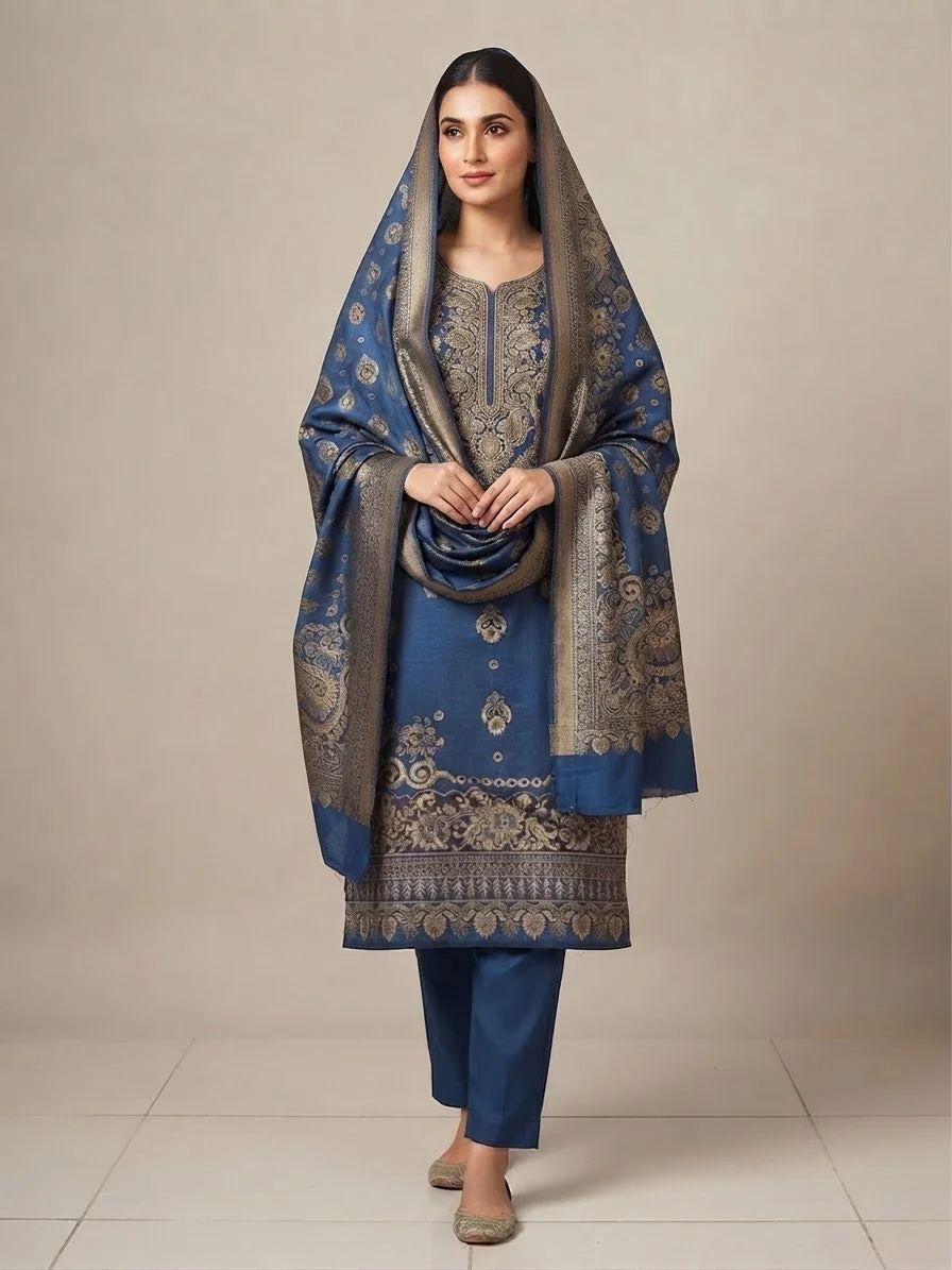 PASHMINA JACQUARD 3-PIECE SUIT WINTER COLLECTION