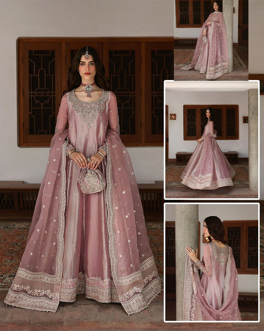 Faiza Saqlain Luxury Formals Wedding Maaxi -Tea Pink