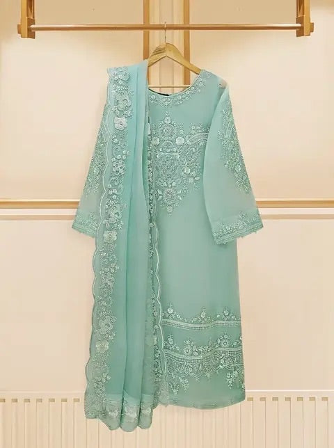 Agha Noor Exclusive Formal Collection- Light Seagreen