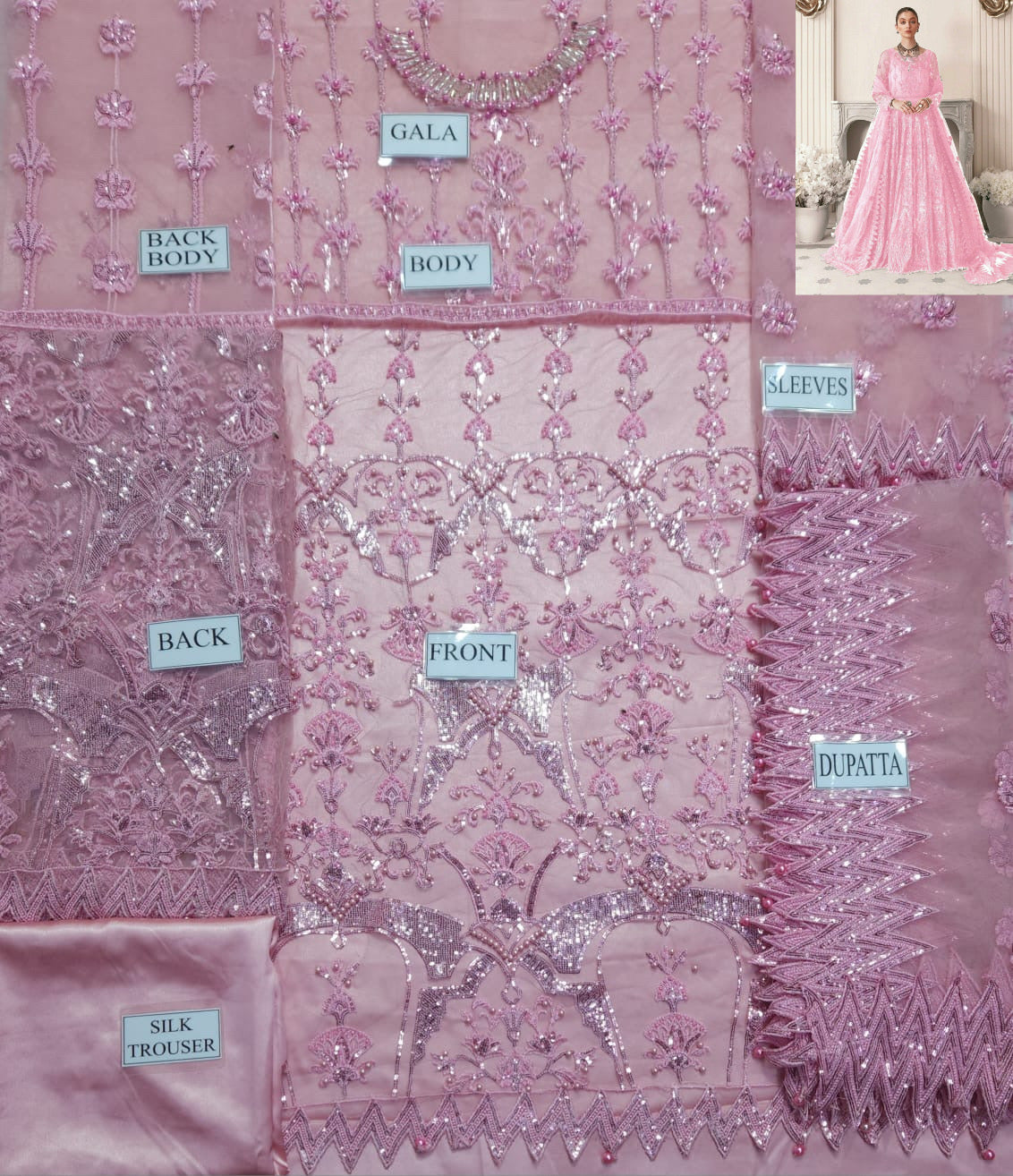 AKBAR ASLAM PINK BEAUTY MAXI COLLECTION 24