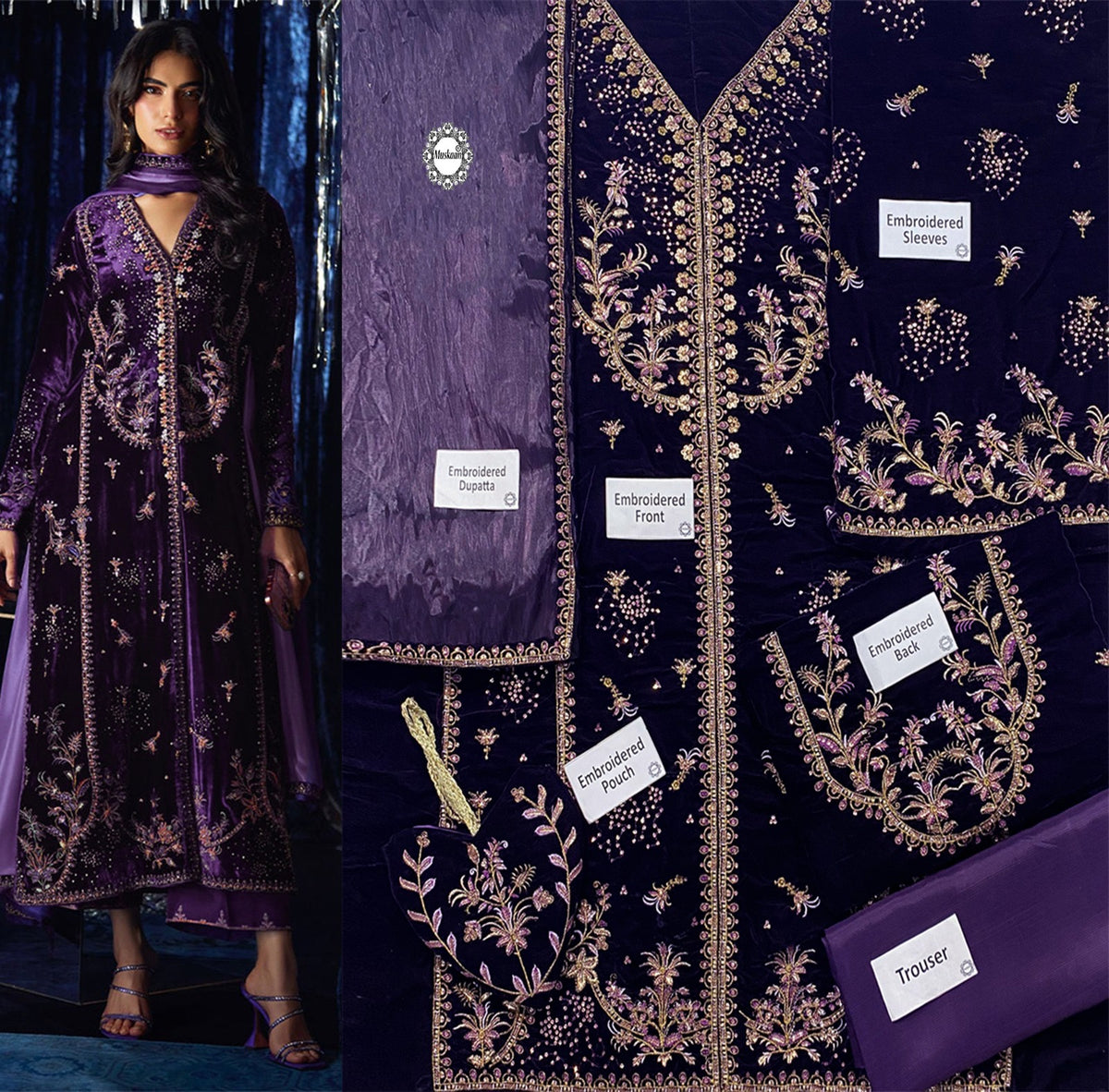 Farah Talib LUXURY FORMAL VELVET WEDDING COLLECTION