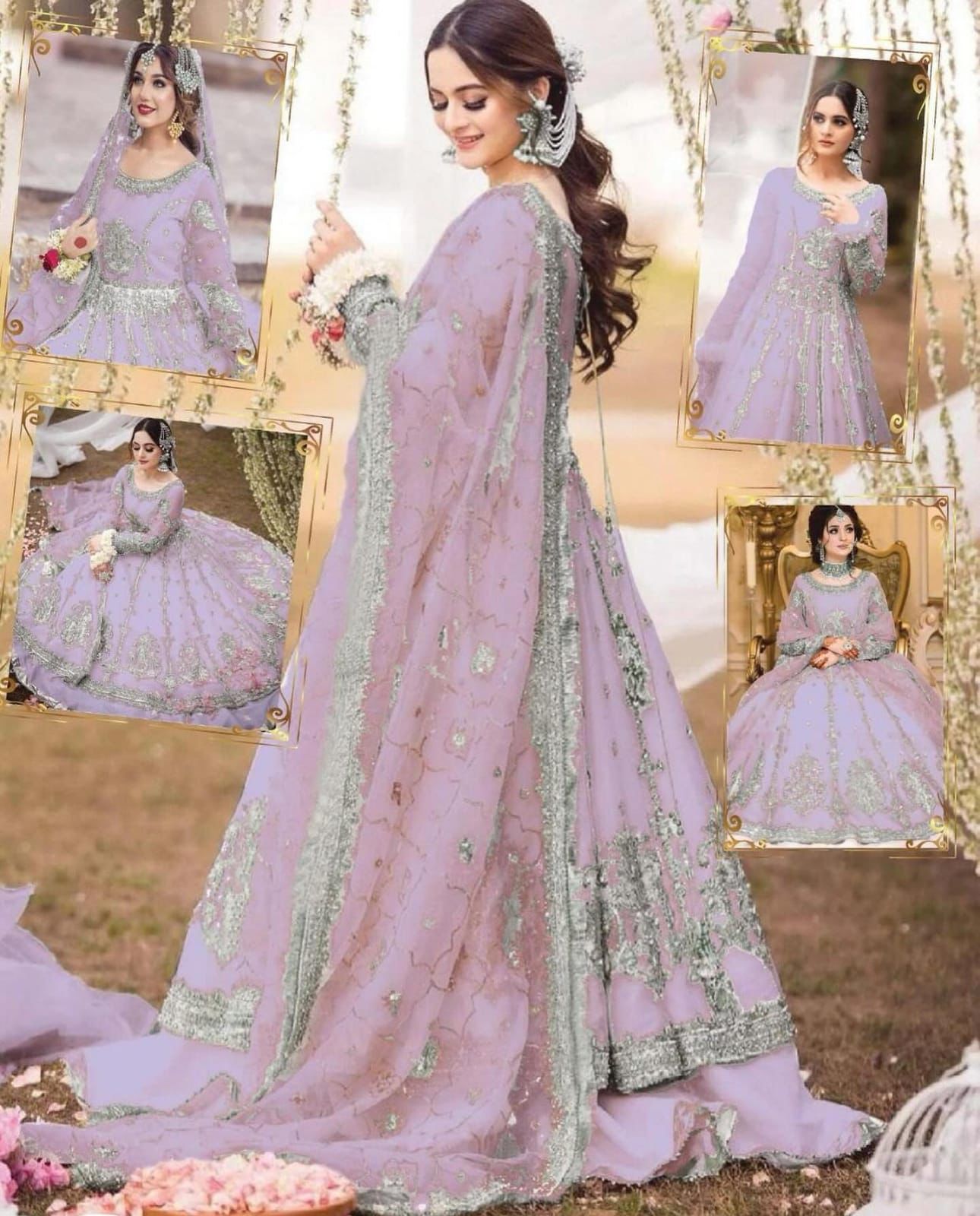 HIRA MANI* RUEDAD E SAHR-A ravishing blush long frock