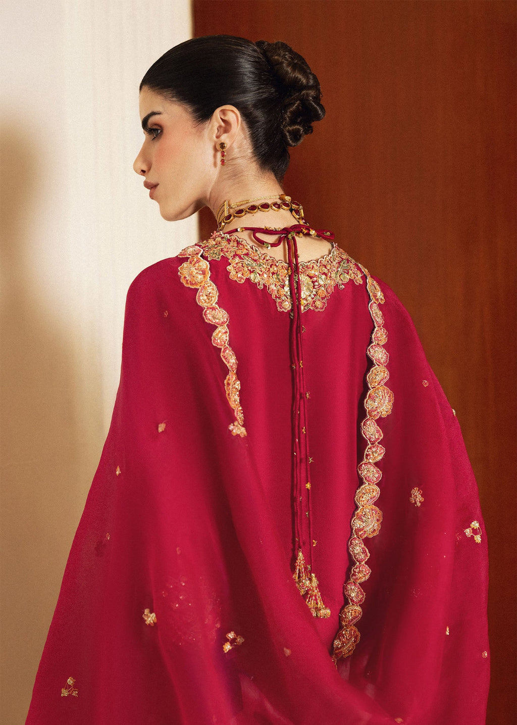 Hussain Rehar Luxury Pret Formal Wedding Collection – Pink & Seagreen