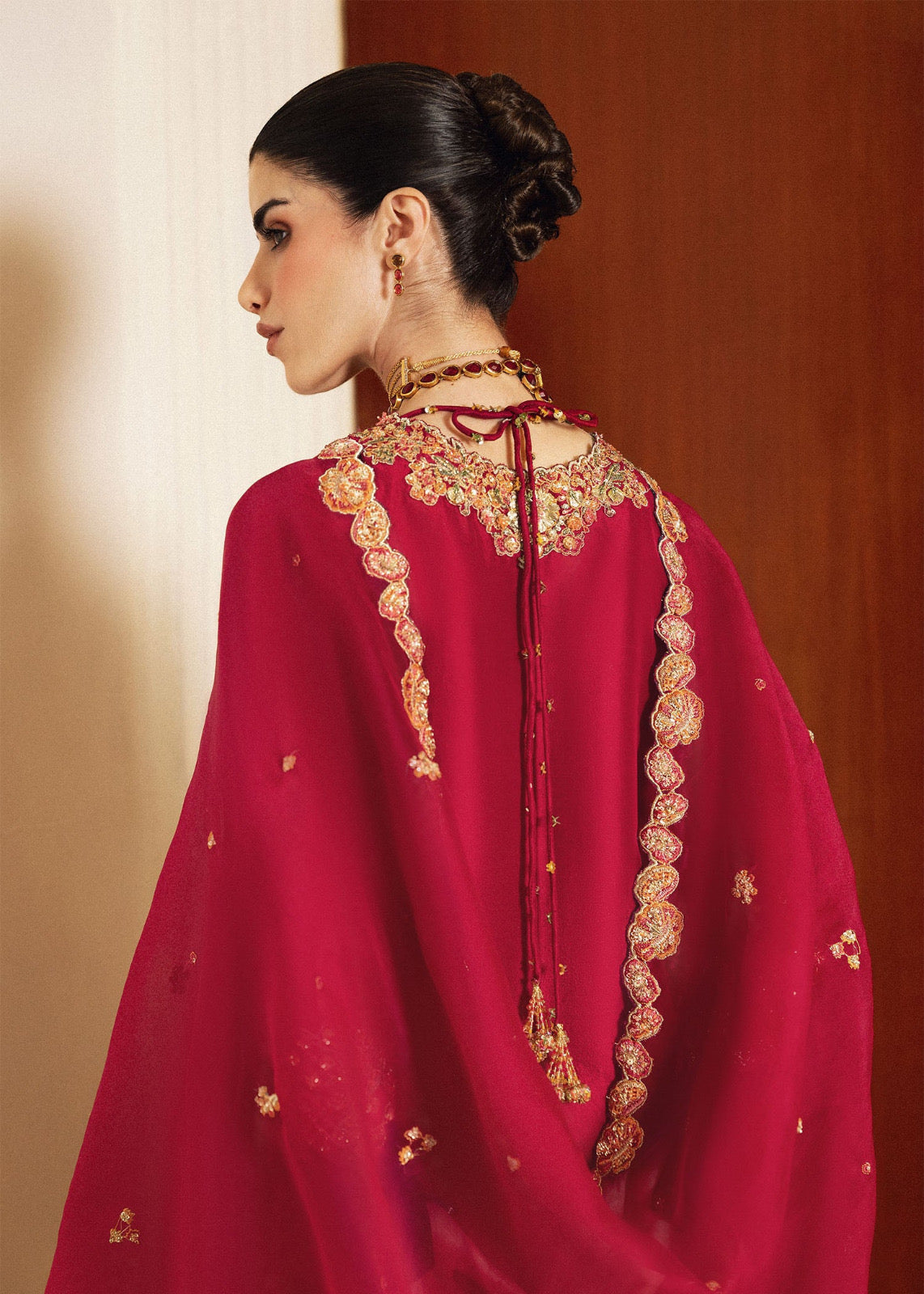 Hussain Rehar Luxury Pret Formal Wedding Collection – Pink & Seagreen