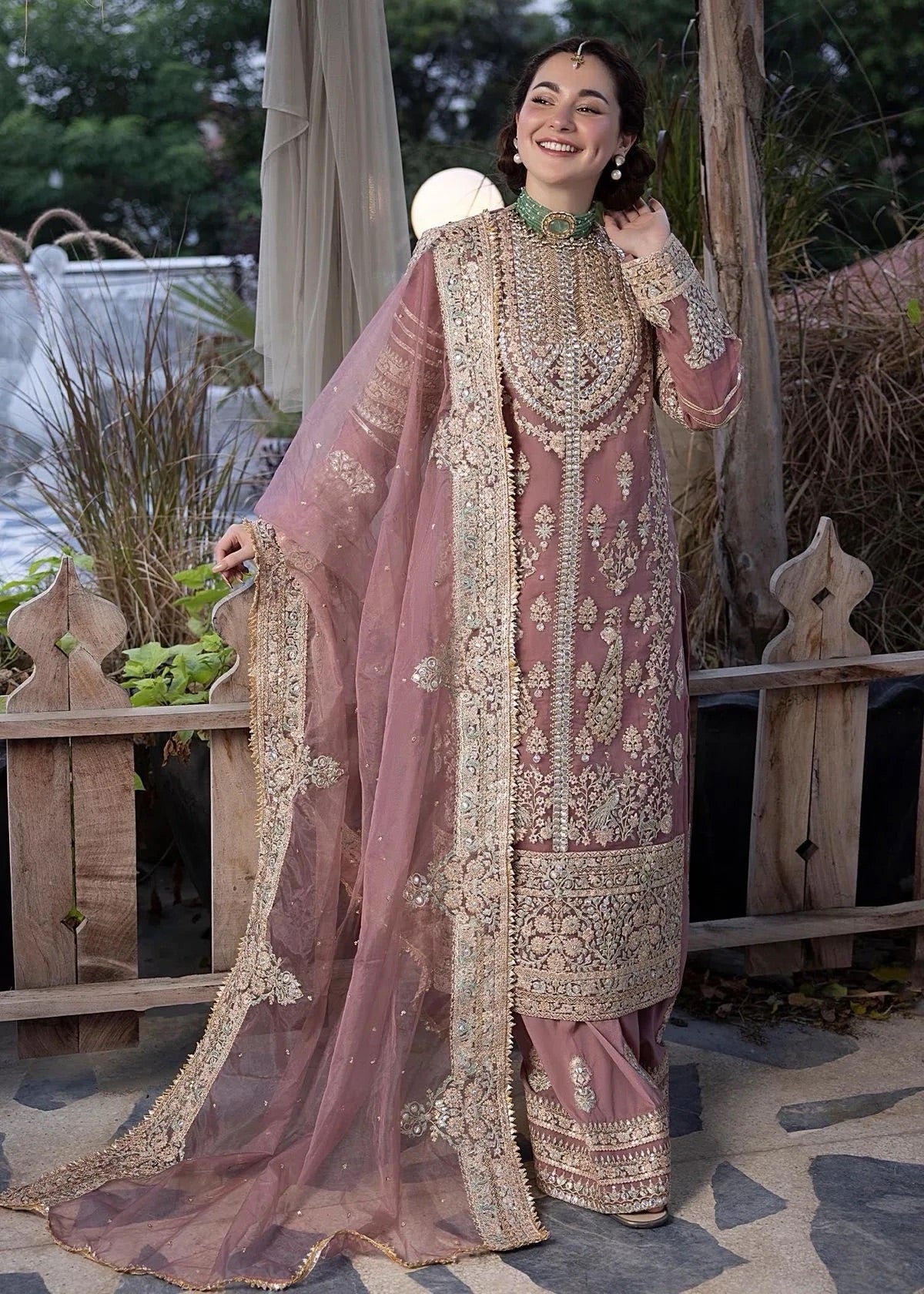 Ali Xeeshan Luxury Wedding Formal Collection- Tea Pink