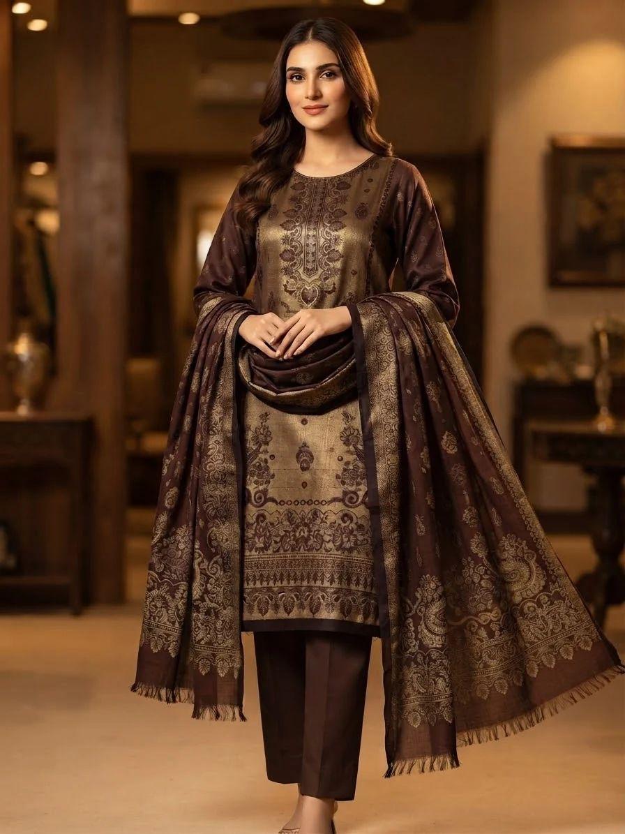 PASHMINA JACQUARD 3-PIECE SUIT WINTER COLLECTION