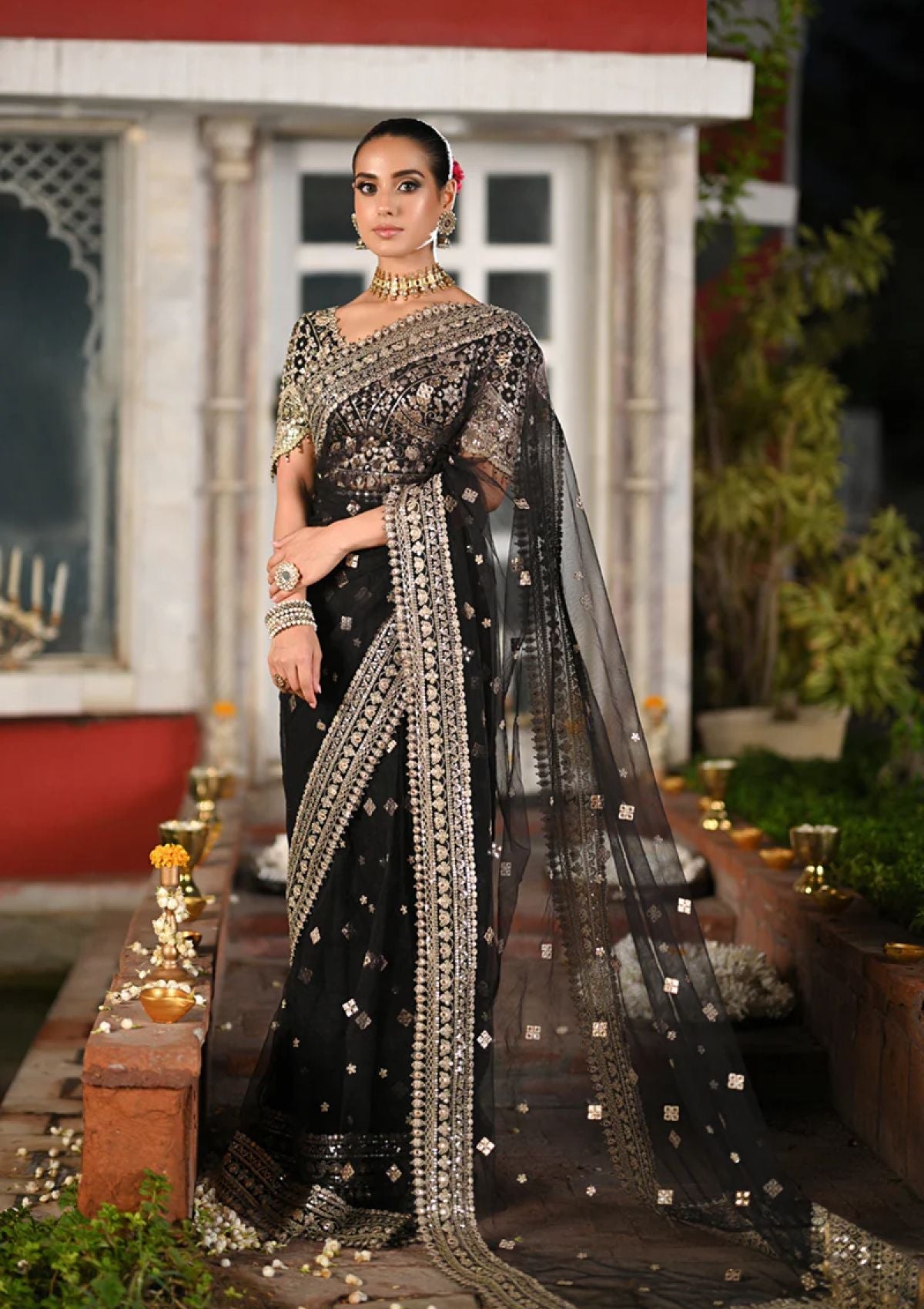 QALAMQAR SAREE WEDDING COLLECTION 2024