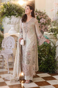 Maria.B Luxury 3 Piece Unstitched Embroidered Hand Embellished Chiffon Suit- Beige